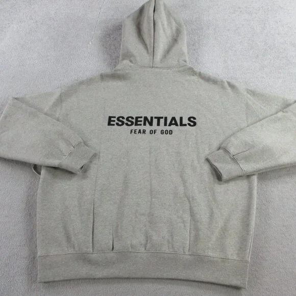 Fear of God Essentials Hoodie Adult XL Dark Oatmeal Heather Fleece  Sweatshirt - Picture 2 of 12